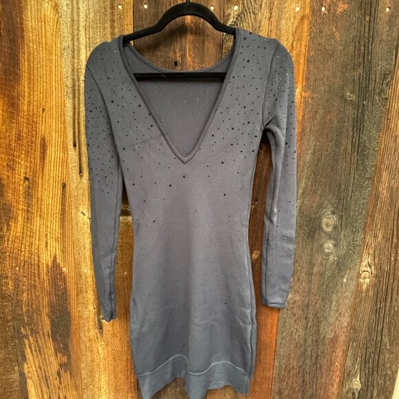 French Connection Navy Sequin accented Dress, size 0 - Picture 4 of 6